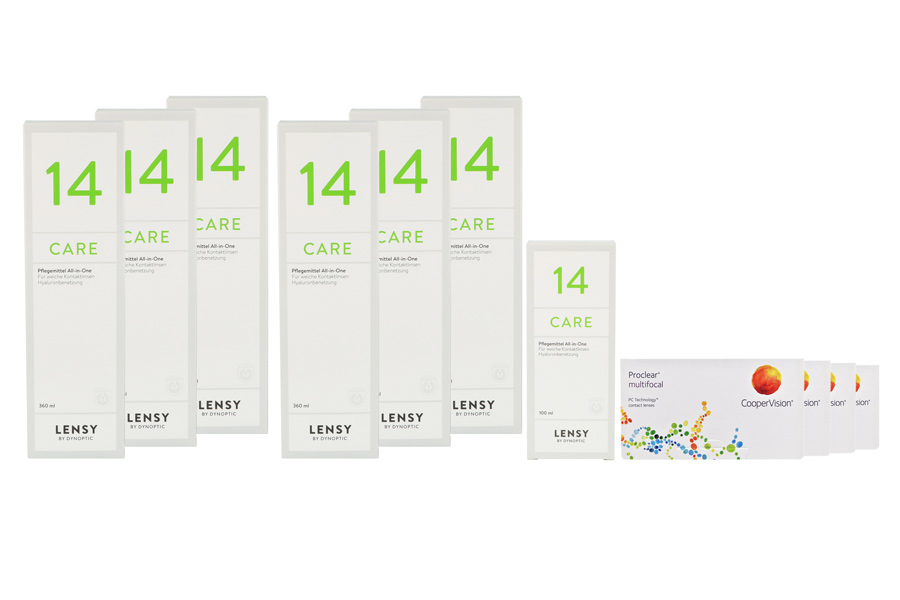 Proclear Multifocal 4 x 6 Monatslinsen + Lensy Care 14 Jahres-Sparpaket