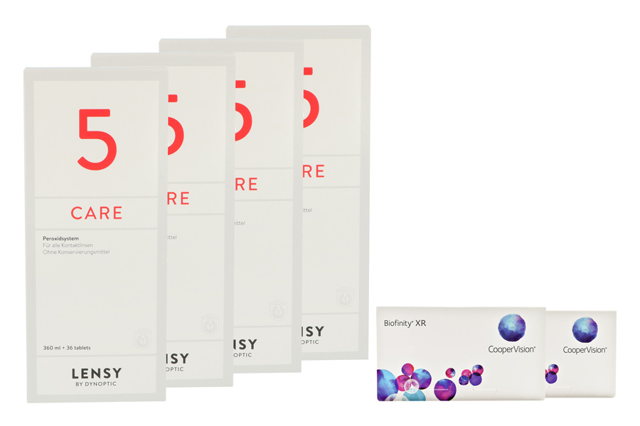 Biofinity XR 2 x 6 Monatslinsen + Lensy Care 5 Halbjahres-Sparpaket