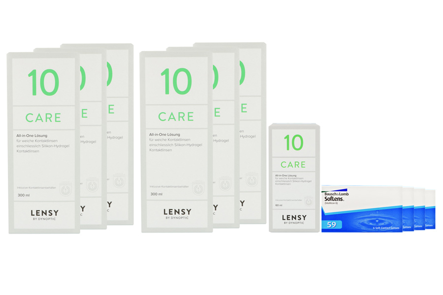 SofLens 59 4 x 6 Monatslinsen + Lensy Care 10 Jahres-Sparpaket