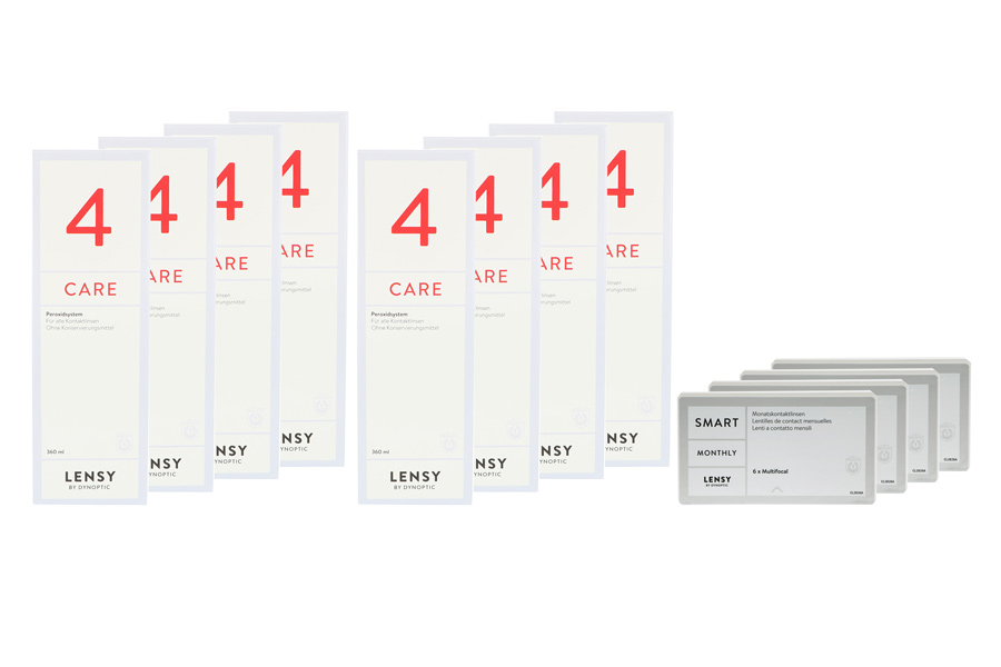 Lensy Monthly Smart Multifocal 4 x 6 Monatslinsen + Lensy Care 4 Jahres-Sparpaket