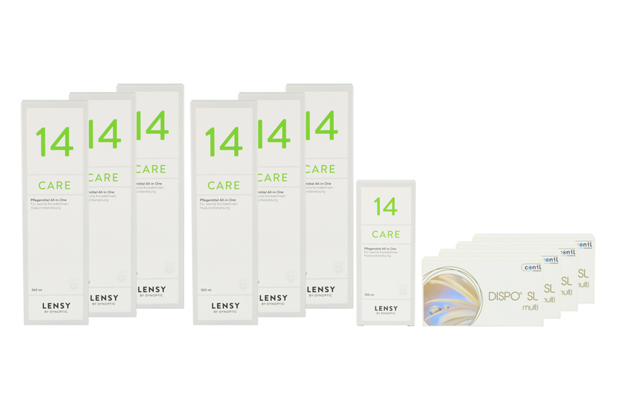 Dispo SL Multi 4 x 6 Monatslinsen + Lensy Care 14 Jahres-Sparpaket