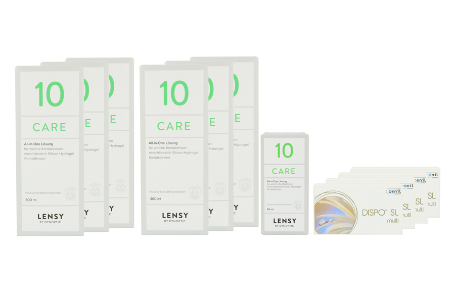 Dispo SL Multi 4 x 6 Monatslinsen + Lensy Care 10 Jahres-Sparpaket