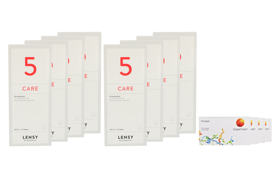 Proclear 4 x 6 Monatslinsen + Lensy Care 5 Jahres-Sparpaket
