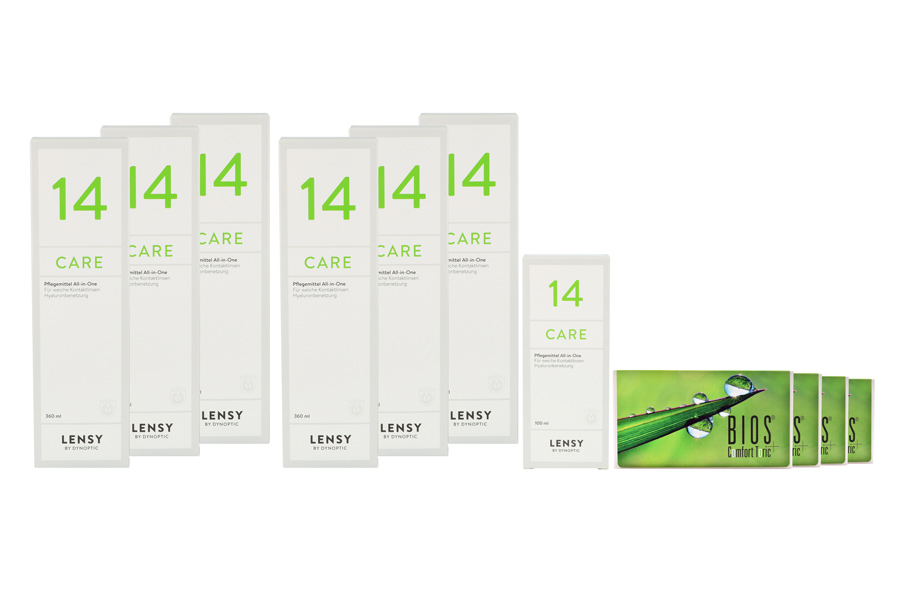 Bios Comfort Toric 4 x 6 Monatslinsen + Lensy Care 14 Jahres-Sparpaket