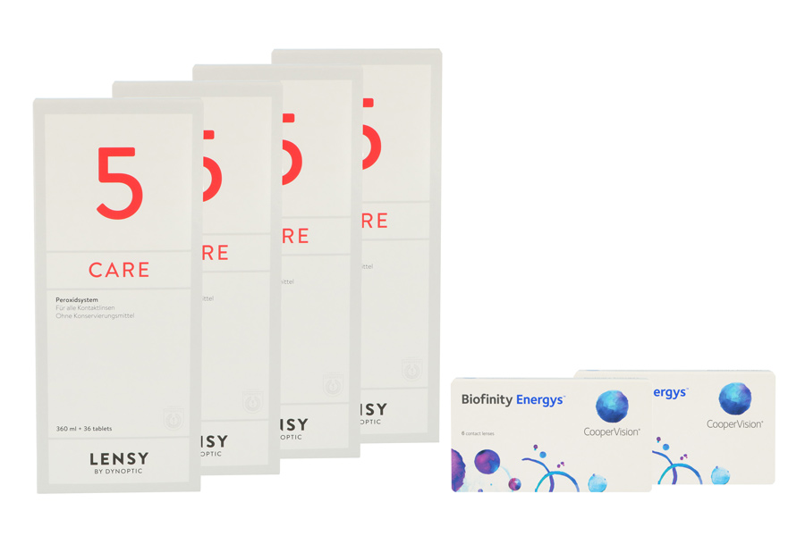 Biofinity Energys 2 x 6 Monatslinsen + Lensy Care 5 Halbjahres-Sparpaket