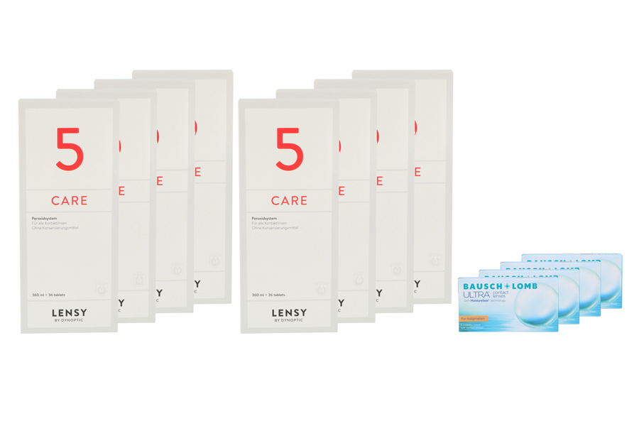 Ultra for Astigmatism 4 x 6 Monatslinsen + Lensy Care 5 Jahres-Sparpaket