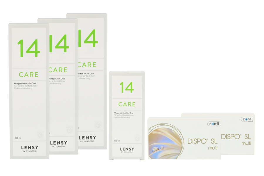 Dispo SL Multi 2 x 6 Monatslinsen + Lensy Care 14 Halbjahres-Sparpaket