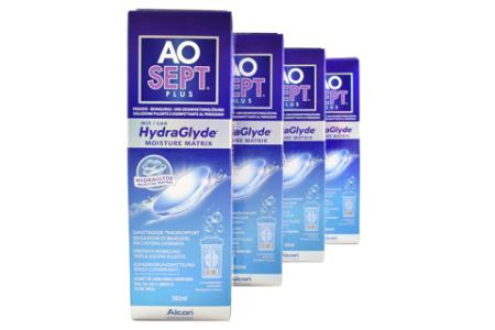 Aosept Plus HydraGlyde 4 x 360 ml Peroxid-Lösung | Aosept Plus HydraGlyde 4 x 360 ml