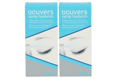 Ocuvers Spray Hyaluron 2 x 15 ml Augenspray | Ocuvers Spray Hyaluron 2 x 15 ml Augenspray mit Liposomen und Hyaluron