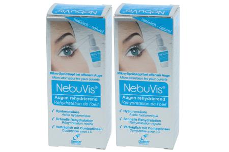 NebuVis Augen rehydrierend 2 x 10 ml Augenspray | NebuVis Augen rehydrierend 2 x 10 ml Augenspray mit Natirumhyaluronat zur Benetzung, Befeuchtung müden und geröteten Augen.