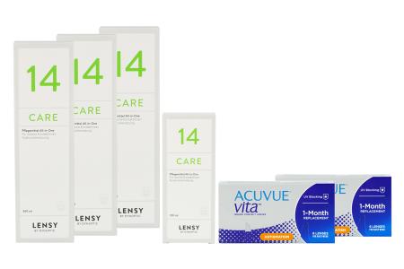 Acuvue Vita for Astigmatism 2 x 6 Monatlinsen + Lensy Care 14 Halbjahres-Sparpaket | Acuvue Vita for Astigmatism + Lensy Care 14 Halbjahres-Sparpaket