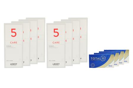 Total 30 4 x 6 Stück Monatslinsen + Lensy Care 5 Jahres-Sparpaket | 