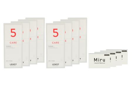 Miru 1 Month Multifocal 4 x 6 Monatslinsen + Lensy Care 5 Jahres-Sparpaket | 