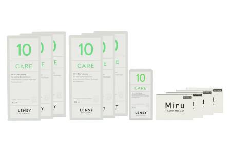 Miru 1 Month Multifocal 4 x 6 Monatslinsen + Lensy Care 10 Jahres-Sparpaket | 