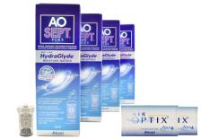 Air Optix Aqua 2 x 6 Monatslinsen + AoSept Plus HydraGlyde Halbjahres-Sparpaket