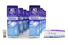 Air Optix Multifocal 4 x 6 Monatslinsen + Aosept Plus HydraGlyde Jahres-Sparpaket