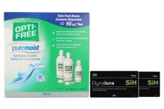 Dynalens 30 SiH Toric Kontaktlinsen von Dynoptic & Opti Free Pure Moist, Halbjahres-Sparpaket