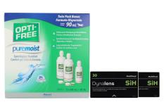 Dynalens 30 SiH Multifocal Kontaktlinsen von Dynoptic & Opti Free Pure Moist, Halbjahres-Sparpaket