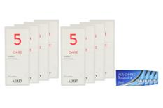 Air Optix plus HydraGlyde 4 x 6 Monatslinsen + Lensy Care 5 Jahres-Sparpaket