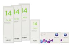 Biofinity toric XR 2 x 6 Monatslinsen + Lensy Care 14 Halbjares-Sparpaket