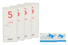 Clariti elite 2 x 6 Monatslinsen + Lensy Care 5 Halbjahres-Sparpaket