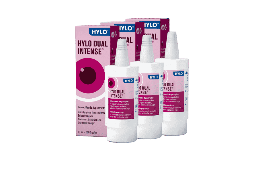 Augentropfen ohne Konservierungsmittel Hylo-Dual Intense 3 x 10 ml Augentropfen