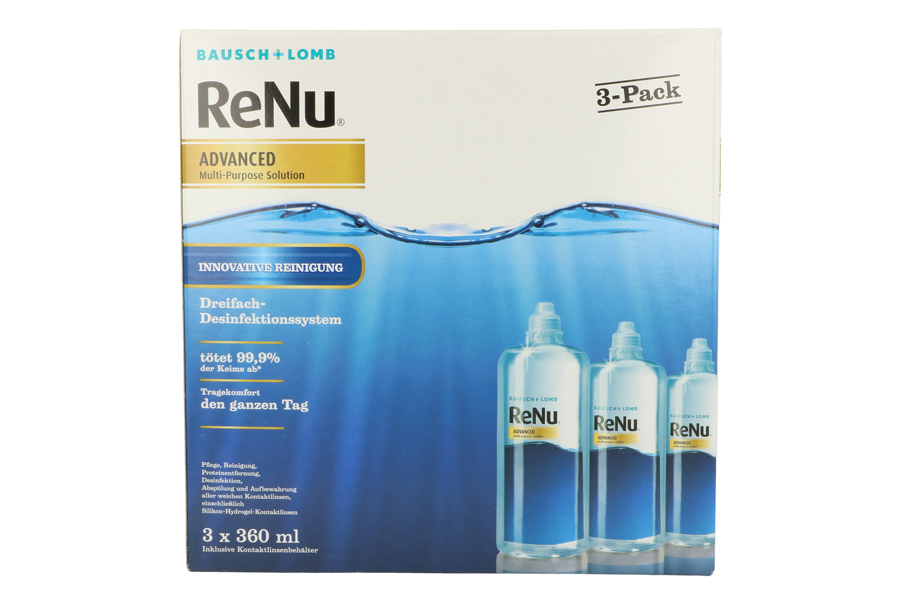 Sparpakete Linsenmittel ReNu Advanced 3 x 360 ml All-in-One Lösung