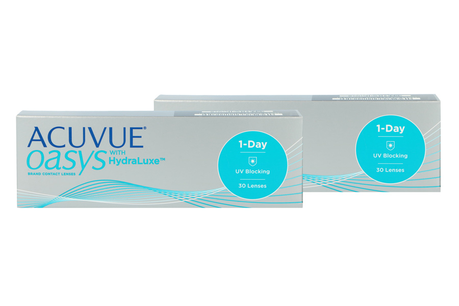 Sphärische Kontaktlinsen Acuvue Oasys 1-Day with HydraLuxe 2 x 30 Tageslinsen von Johnson & Johnson
