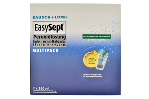 Sparpakete Linsenmittel EasySept Multipack 2 x 360 ml Peroxid-Lösung + 1 x 360 ml Kochsalzlösung Lensy Care 2