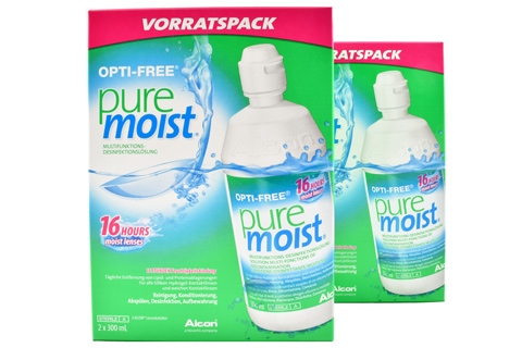 Sparpakete Linsenmittel Opti-Free Pure Moist 2 x Doppelpack 4 x 300 ml All-in-One Lösung