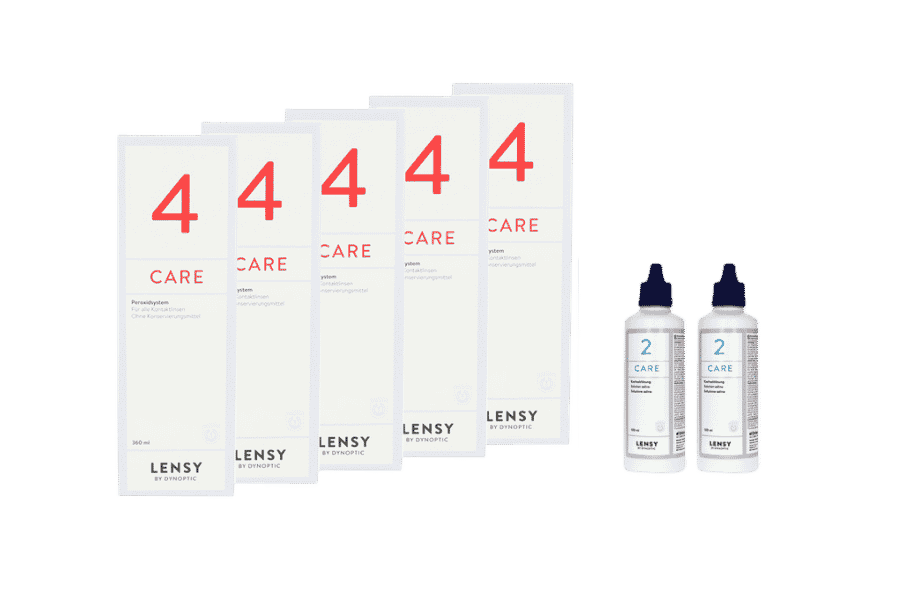 Sparpakete Linsenmittel Lensy Care 4 Multipack für 6 Monate Peroxidlösung + Kochsalzlösung Sparpakete Linsenmittel Lensy Care 4 Multipack für 6 Monate Peroxidlösung + Kochsalzlösung