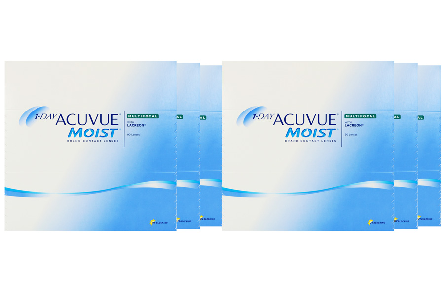 Multifokale Tageslinsen 1-Day Acuvue Moist Multifocal 6 x 90 Tageslinsen Sparpaket 9 Monate