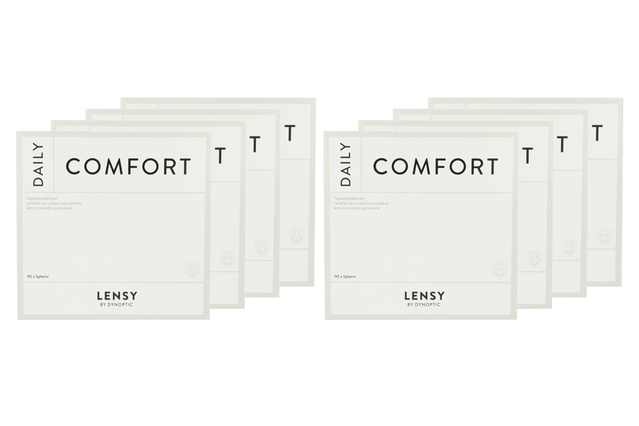 Sphärische Kontaktlinsen Lensy Daily Comfort Spheric 8 x 90 Tageslinsen Sparpaket 12 Monate