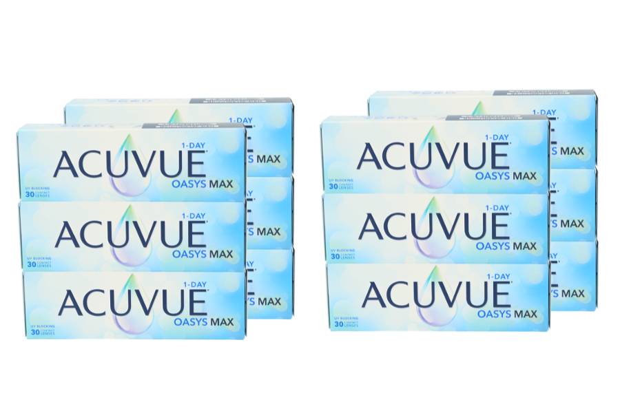 Sphärische Kontaktlinsen Acuvue Oasys MAX 1-Day 4 x 90 Tageslinsen