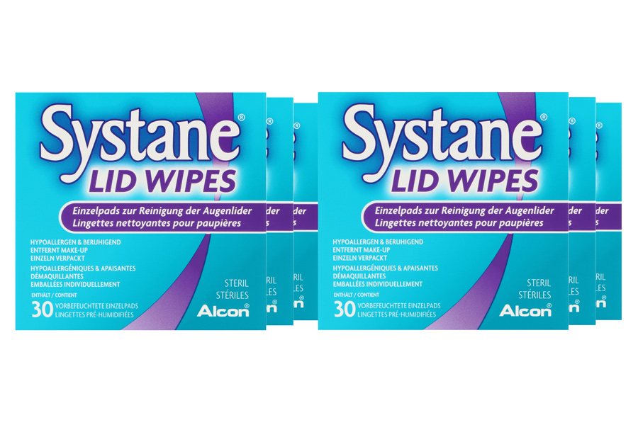 Pflegemittel Systane Lid Wipes 6 x 30 vorbefeuchtete Pads