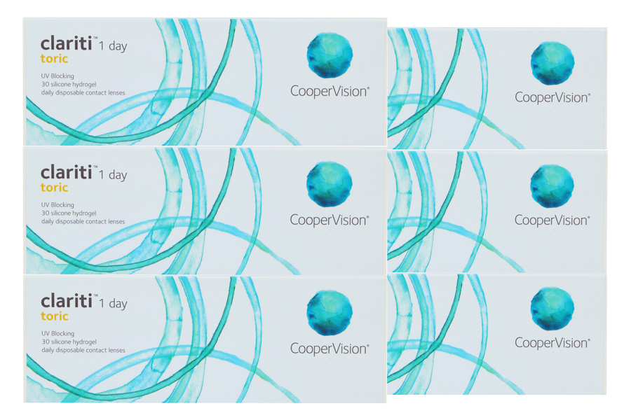 Tageslinsen Clariti 1 day toric 2 x 90 Tageslinsen Sparpaket 3 Monate von Cooper Vision