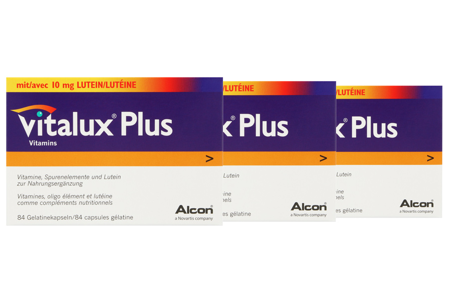 Sparpakete Augenvitamine Vitalux Plus 3 x 84 Kapseln Nahrungsergänzung