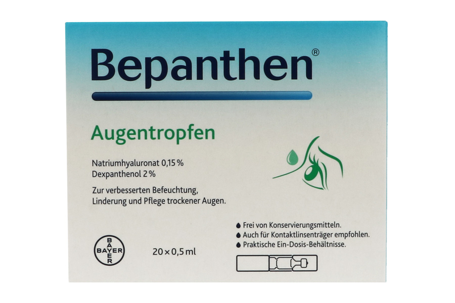 Augentropfen ohne Konservierungsmittel Bepanthen 20 x 0.5 ml Augentropfen