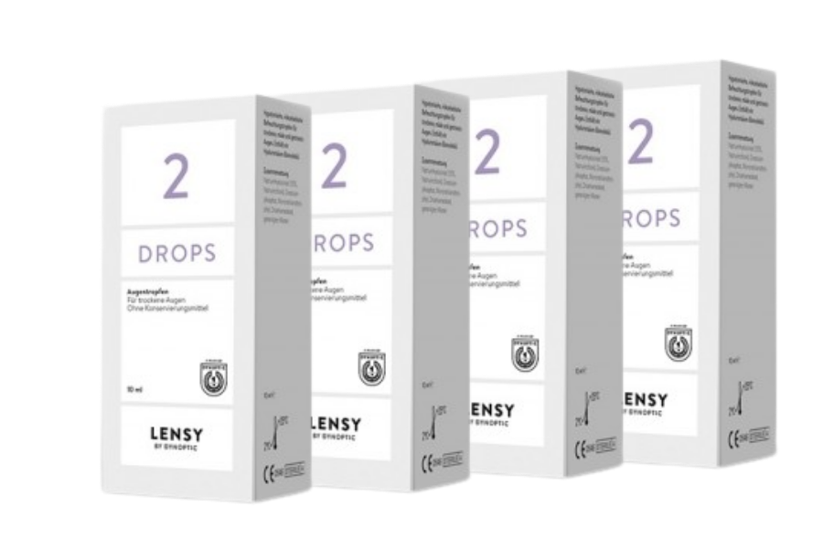 Augentropfen ohne Konservierungsmittel Lensy Drops 2 4 x 10 ml Augentropfen