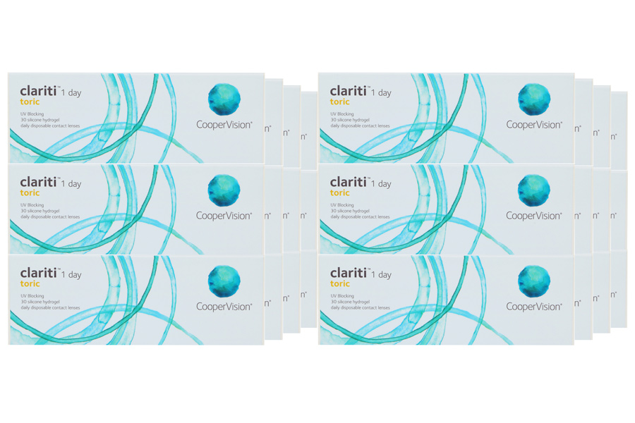 Tageslinsen Clariti 1 day toric 8 x 90 Tageslinsen Sparpaket 12 Monate von Cooper Vision