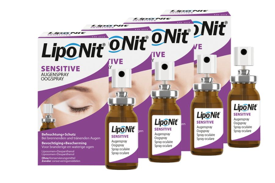 Augentropfen ohne Konservierungsmittel LipoNit Sensitive 4 x 10 ml Augenspray