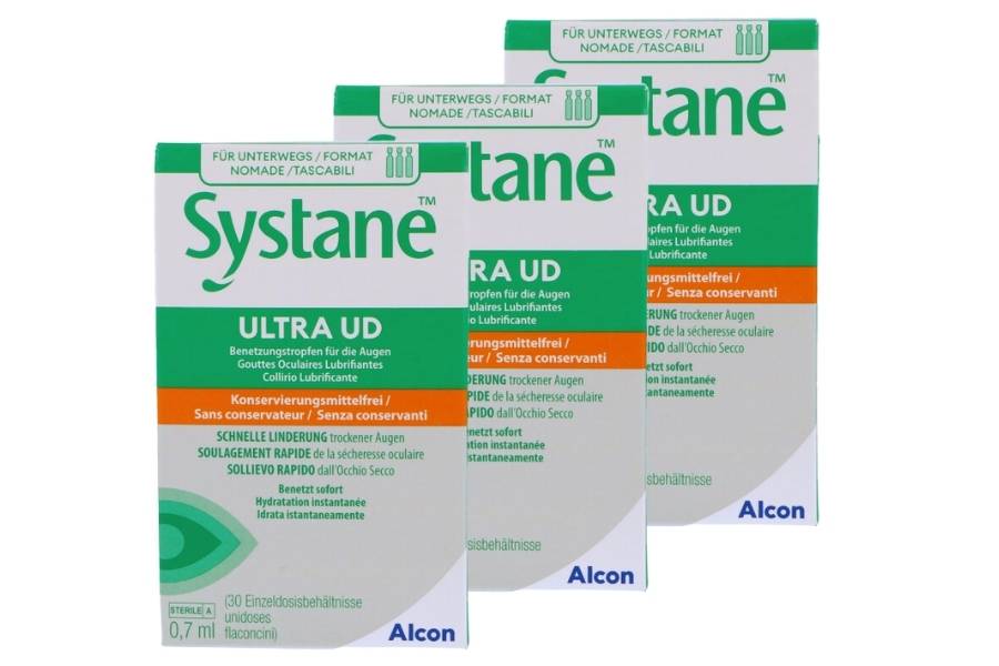 Augentropfen ohne Konservierungsmittel Systane Ultra UD 3 x 30 x 0,7 ml Augentropfen