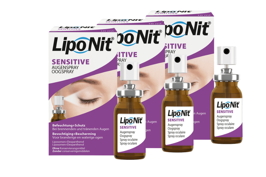Augentropfen ohne Konservierungsmittel LipoNit Sensitive 3 x 10 ml Augenspray