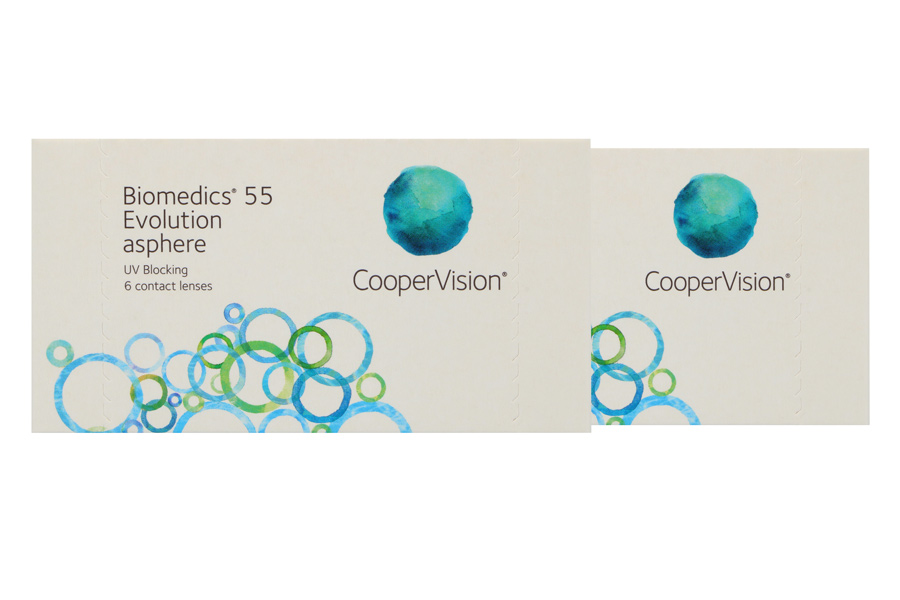 Sphärische Kontaktlinsen Biomedics 55 2 x 6 Monatslinsen