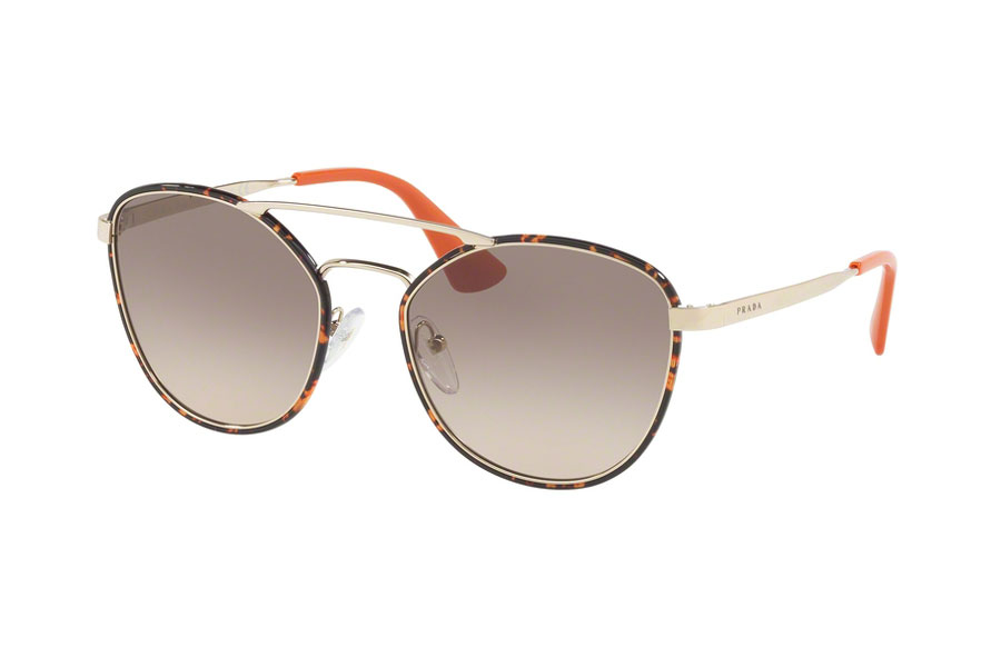 Brillenmarken Prada 63TS-2AU3D0 Havanna Light Brown Gradient Light Grey