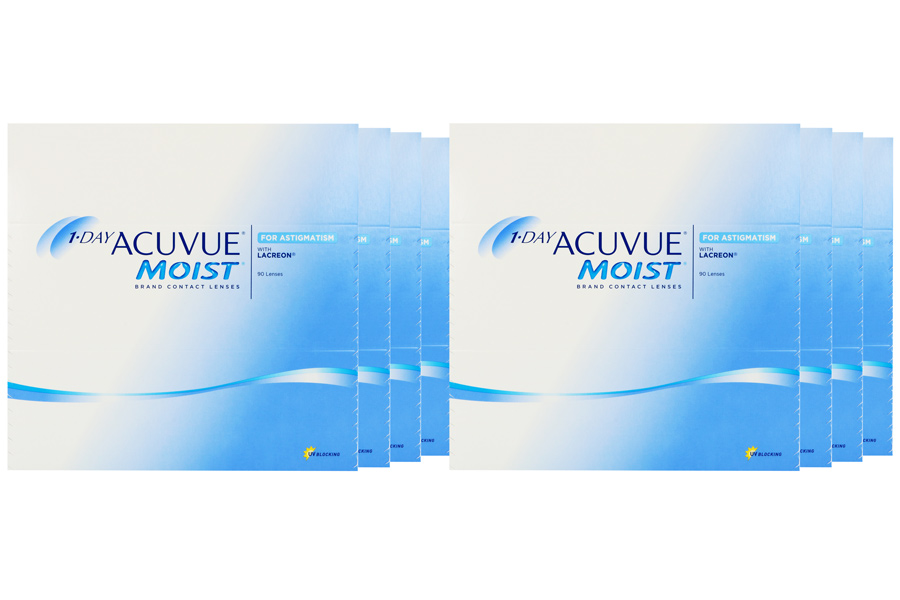 Tageslinsen 1-Day Acuvue Moist for Astigmatism 8 x 90 Tageslinsen Sparpaket 12 Monate