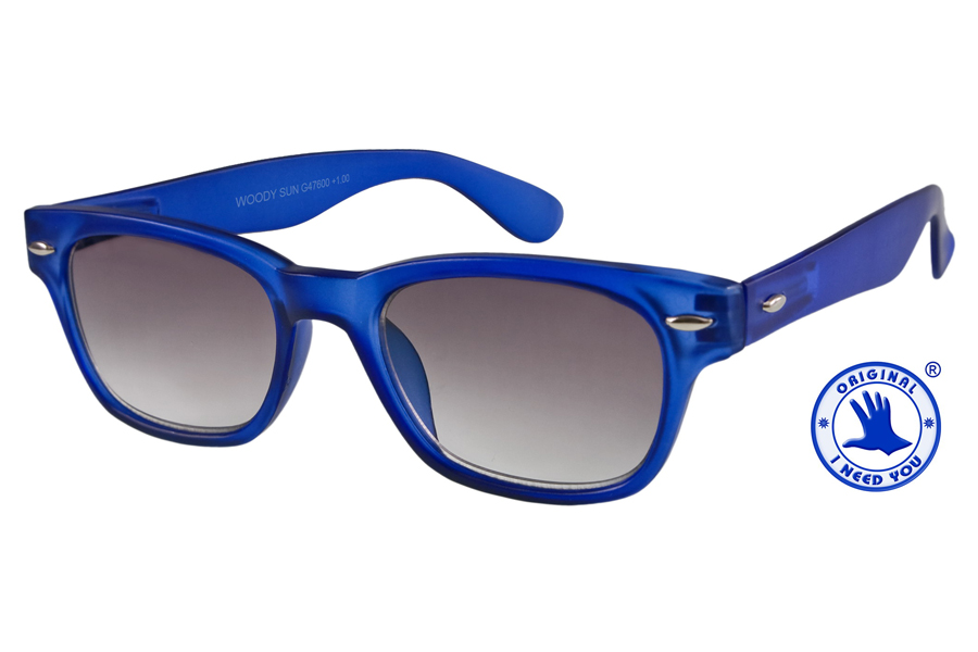 Brillenmarken Woody Lese-Sonnenbrille Blau
