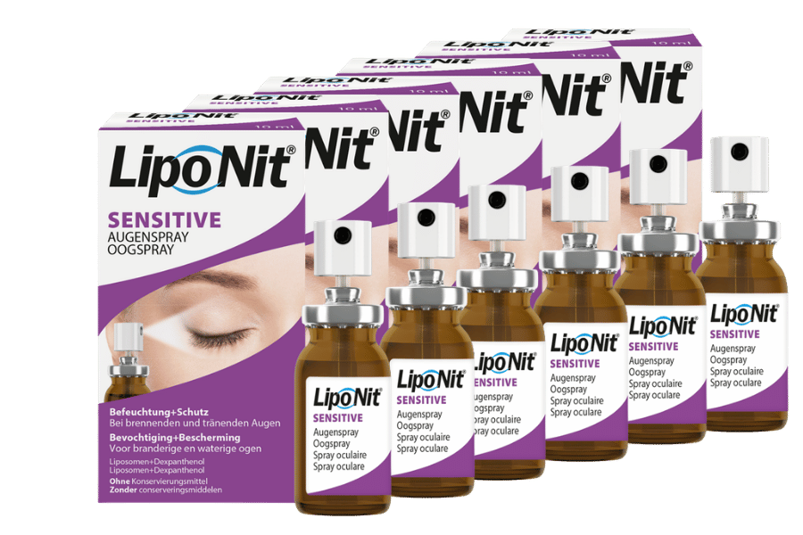 Augentropfen ohne Konservierungsmittel LipoNit Sensitive 6 x 10 ml Augenspray