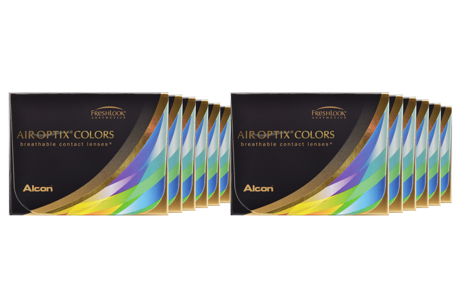 Farbige Kontaktlinsen ohne Stärke Air Optix Colors 12 x 2 farbige Monatslinsen