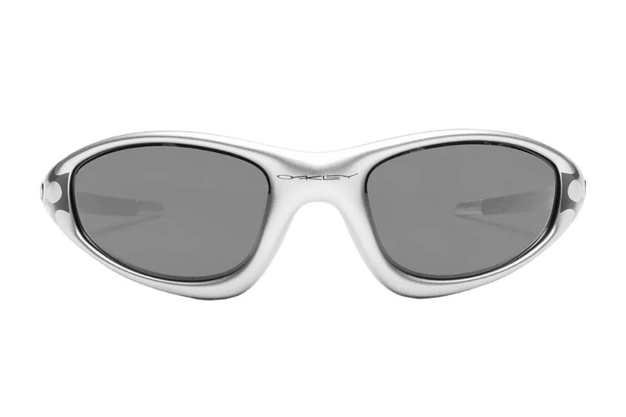 Oakley Straight Jacket Sonnenbrille - Silver Grey Flames OO09505-01